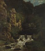 Gustave Courbet Landscape with Waterfall oil painting artist
